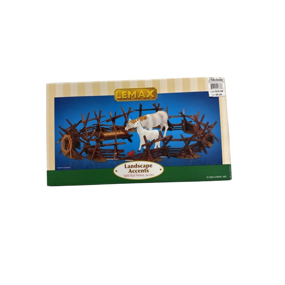 Lemax Landscape Accents Split Rail Fence Set of 6 Christmas Village 2252449